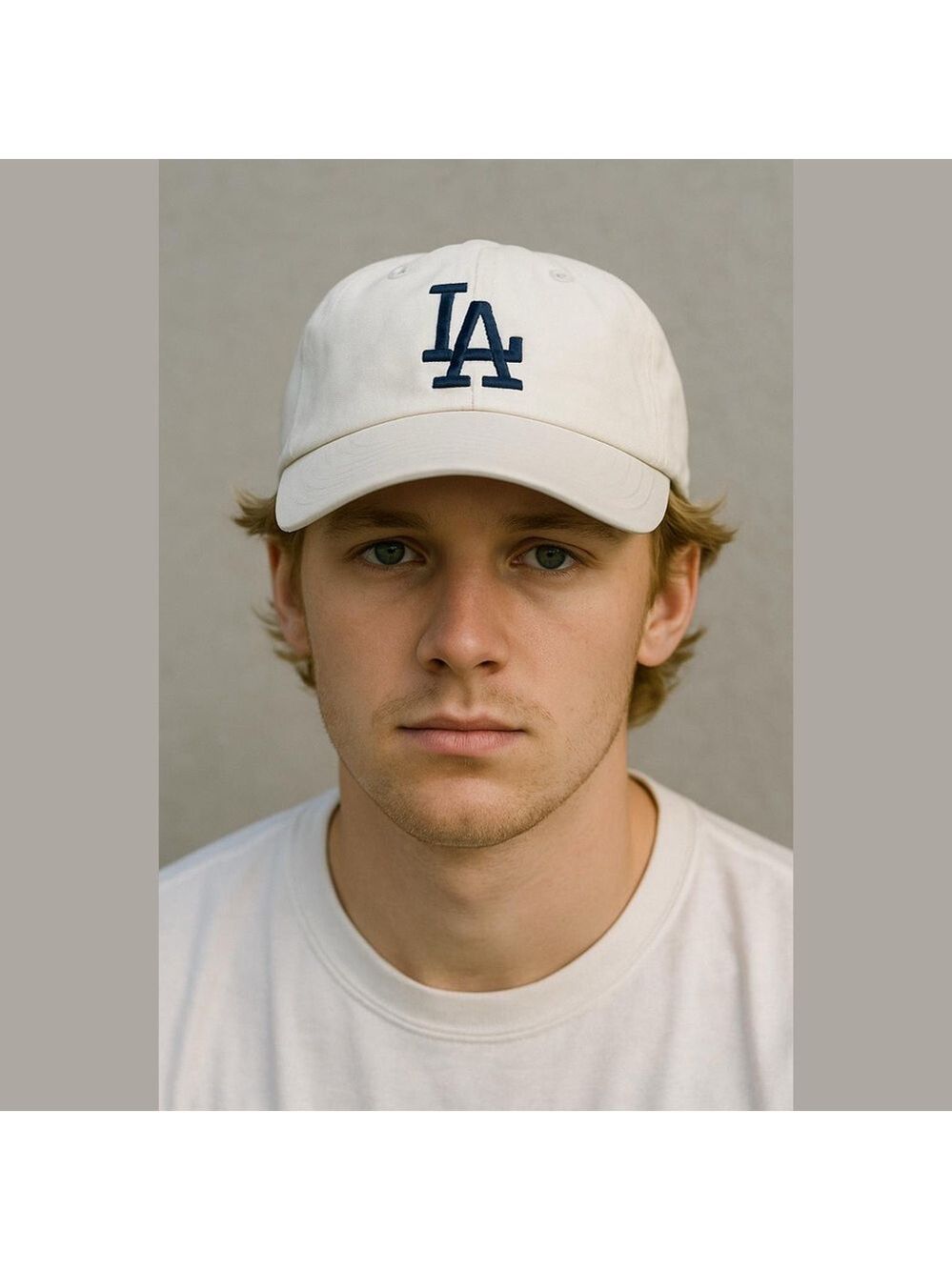 Y2K AMERICAN NEEDLE WHITE CAP W BLACK SPRING TRAINING LA DODGERS LOGO